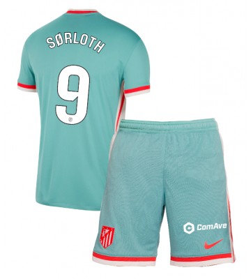 Atletico Madrid Alexander Sorloth #9 Segunda Equipación Niños 2024-25 Manga Corta (+ Pantalones cortos)